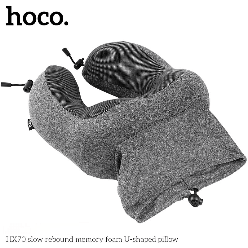 หมอนรองคอ HOCO HX70 เมมโมรี่โฟม ทรงตัว U รองรับต้นคอ 360&deg; พับเก็บได้ พร้อมถุงสำหรับพกพา